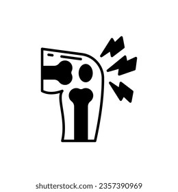 Gelenkschmerzsymbol in Vektorgrafik. Illustration