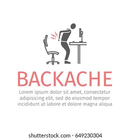 joint pain icon. vector sign