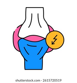 joint pain line icon vector. joint pain sign. isolated symbol illustration