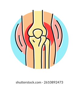 joint pain obesity overweight color icon vector. joint pain obesity overweight sign. isolated symbol illustration