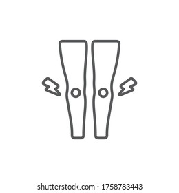 Símbolo de icono del vector de dolor conjunto aislado en fondo blanco