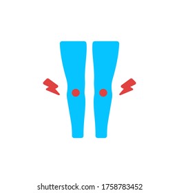 Símbolo de icono del vector de dolor conjunto aislado en fondo blanco