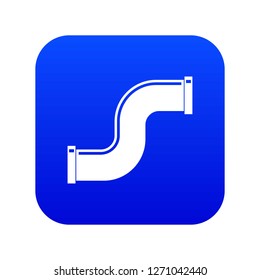 Joint pipe in form S letter icon digital blue for any design isolated on white vector illustration