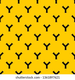 Joint pipe in form Y letter pattern seamless vector repeat geometric yellow for any design