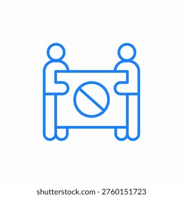 joint protest expression of collective dissent icon sign vector