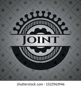 Joint realistic black emblem. Vector Illustration. Detailed.