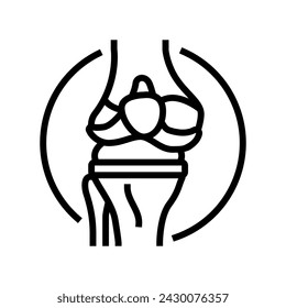 joint replacement surgery doctor line icon vector. joint replacement surgery doctor sign. isolated contour symbol black illustration