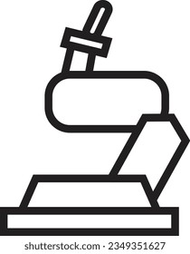 Icono de esquema de la industria de robots conjuntos