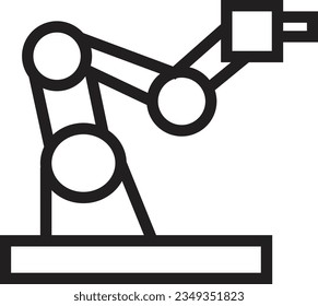 Icono de esquema de la industria de robots conjuntos