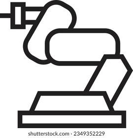Icono de esquema de la industria de robots conjuntos