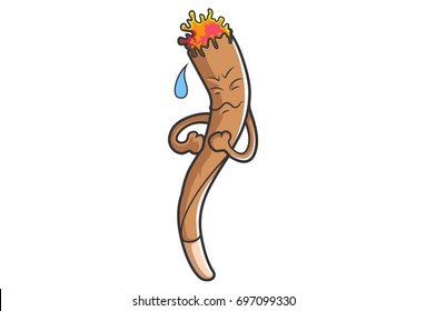 The Joint Sad. Vector Illustration. Isolated on white background.