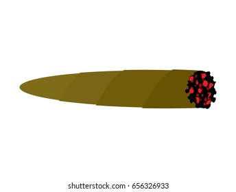 joint spliff marijuana. Cannabis cigarette. Drugs smoking isolated