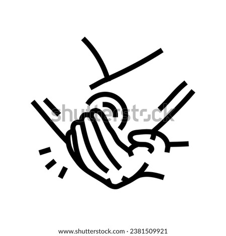 joint stiffness disease symptom line icon vector. joint stiffness disease symptom sign. isolated contour symbol black illustration