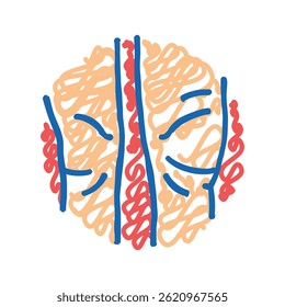 joint swelling disease symptom doodle icon sketch vector. joint swelling disease symptom sign. isolated symbol illustration