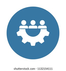 joint thinking icon in Badge style 