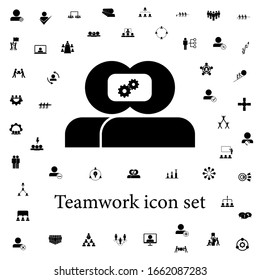 Denksymbol. Universelles Set für Teamwork-Symbole für Web und Mobile