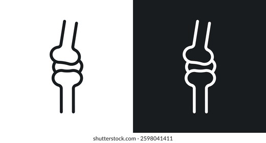 Joint vector icon set in black and white color.