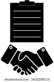 Joint venture icon. Deals sign. Contract symbol. Handshake logo. flat style.