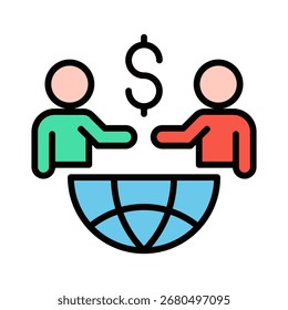 Elemento De Ícone De Empreendimento Conjunto Para Design
