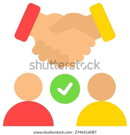 Joint Venture Icon Element For Design