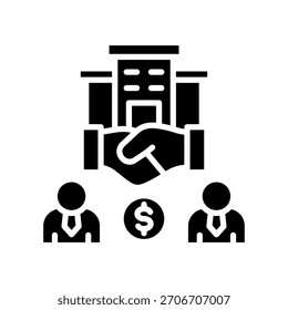 Joint Venture Icon Glyph Vector Illustration