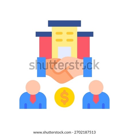 Joint Venture Icon Glyph Vector Illustration