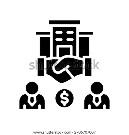 Joint Venture Icon Glyph Vector Illustration