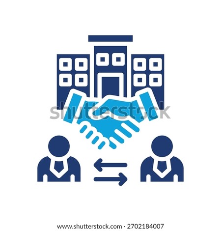 Joint Venture Icon Mixed Vector Illustration