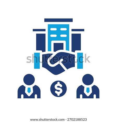 Joint Venture Icon Mixed Vector Illustration