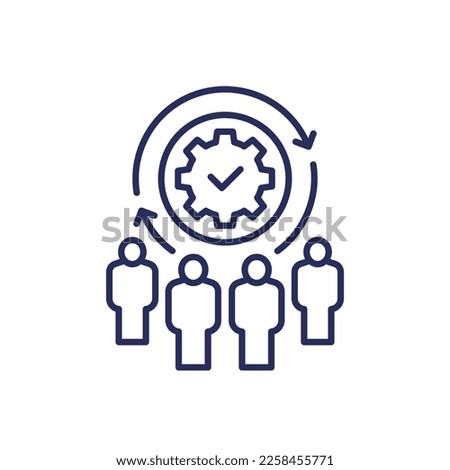 joint venture line icon on white