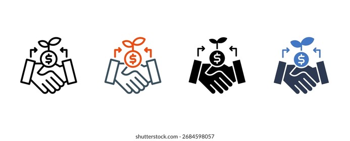 Ilustración vectorial de estilo de icono múltiple de Joint Venture