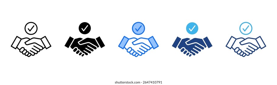 Conjunto de iconos de Joint Ventures colección de estilo múltiple