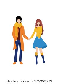 Joint walk background. Modern illustration slider site page. Concept of spending time together design. Web banner walk just the two of you vector.