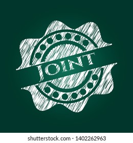 Joint written on a blackboard. Vector Illustration. Detailed.