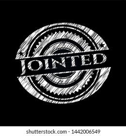 Jointed with chalkboard texture. Vector Illustration. Detailed.