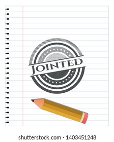 Jointed pencil draw. Vector Illustration. Detailed.