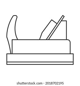 Jointer craft Vektorsymbol.Outline Vektorsymbol einzeln auf weißem Hintergrund jointer craft.