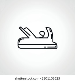 jointer plane line icon, jack plane linear icon.