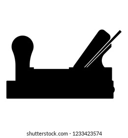 Jointer plane with wood icon black color