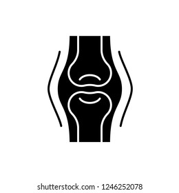 Joints black icon, vector sign on isolated background. Joints concept symbol, illustration 