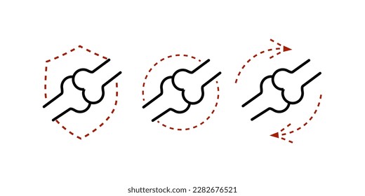 Joints icon, design template vector. Editable vector illustration isolated on white background