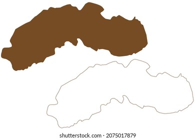 Joinville island (Antarctica) map vector illustration, scribble sketch Joinville map