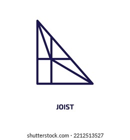 Joist Icon From Construction Collection. Thin Linear Joist, Beam, Girder Outline Icon Isolated On White Background. Line Vector Joist Sign, Symbol For Web And Mobile