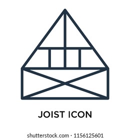 Joist icon vector isolated on white background, Joist transparent sign , line symbol or linear element design in outline style