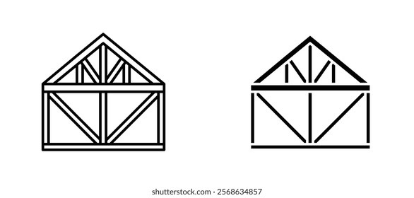 Joist icons in outline and fill. vector illustration for ui.