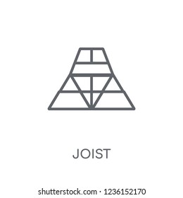 Joist linear icon. Modern outline Joist logo concept on white background from Construction collection. Suitable for use on web apps, mobile apps and print media.