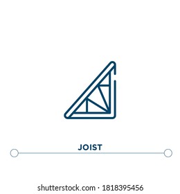 joist outline vector icon. simple element illustration. joist outline icon from editable construction concept. can be used for web and mobile
