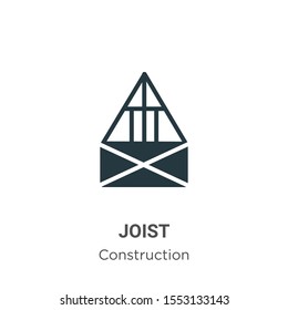 Joist vector icon on white background. Flat vector joist icon symbol sign from modern construction collection for mobile concept and web apps design.