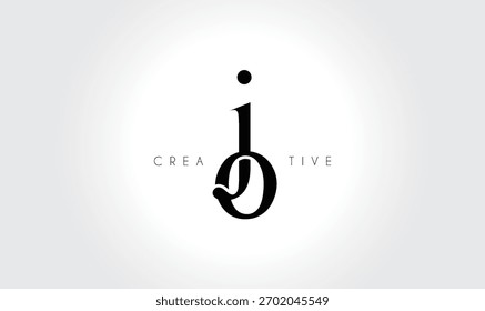 Logotipo elegante del monograma del serif de JOjo – Letra tipográfica minúscula de lujo para la marca moderna