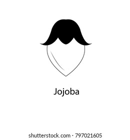 Jojoba nut icon - vector illustration